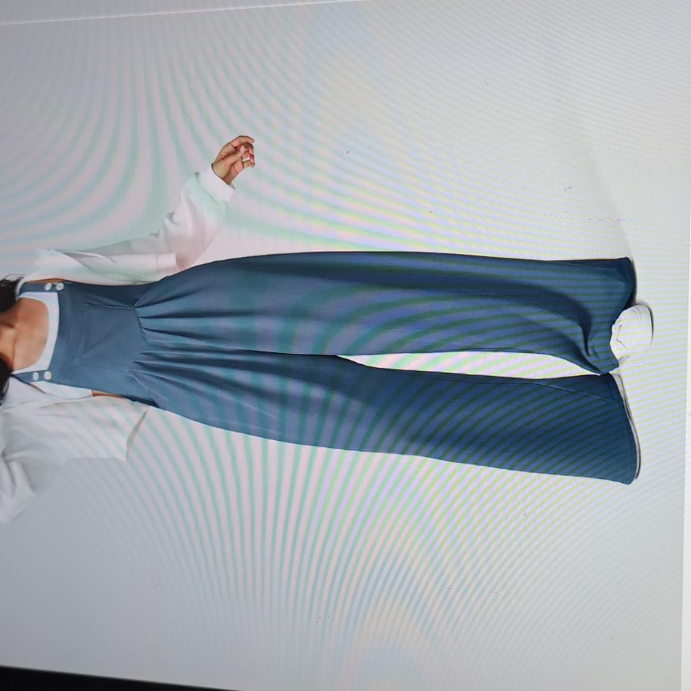 XLARGE . HALARA WIDE LEG WAFFLE ADJUSTABLE STRAPS OVERALLS